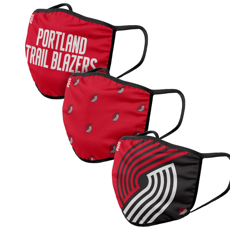 Adult Portland Trail Blazers 3Pack Dust mask with filter->nba dust mask->Sports Accessory
